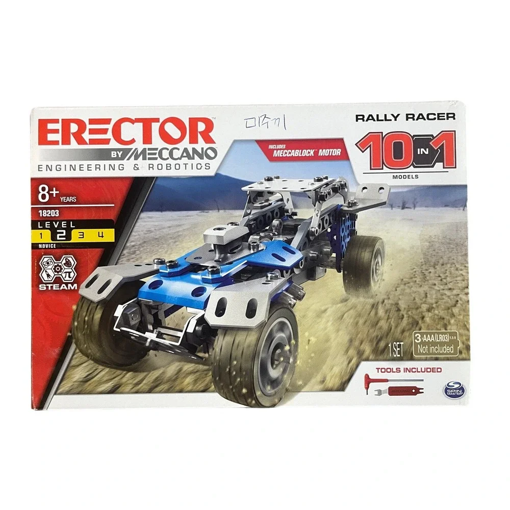Erector by Meccano Rally Racer 10 in 1 Motorized Building Set Kids STEM Toy